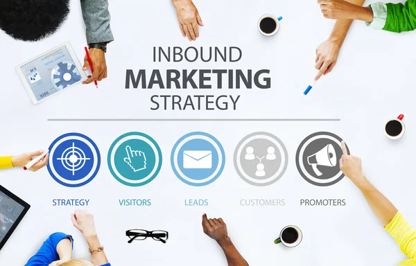 Inbound Marketing Strategiekonzept — Stockfoto