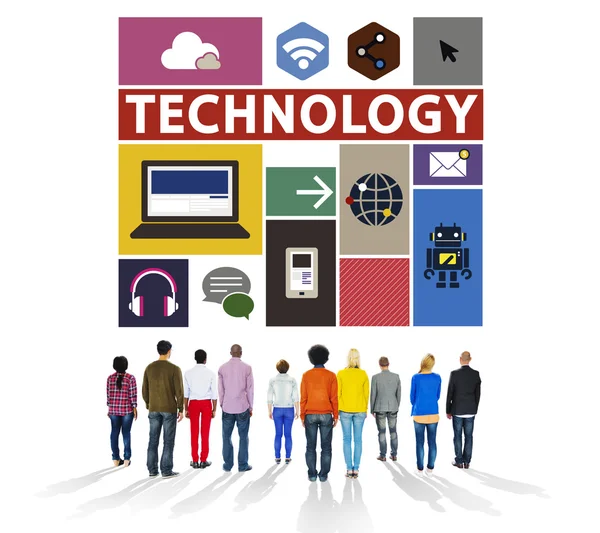 Technology Social Media Networking Online Digital — Stock Photo, Image