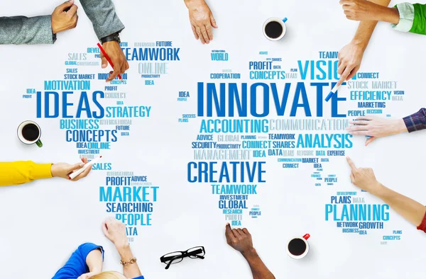 Innovációs inspiráció kreativitás ötletek haladás innovációra — Stock Fotó