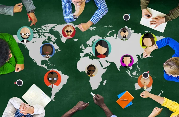 Global Community World People Social Networking Connection — Stock Photo, Image