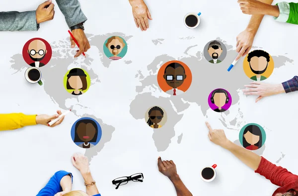 Globale Gemeinschaft Welt Menschen Social-Networking-Verbindung — Stockfoto