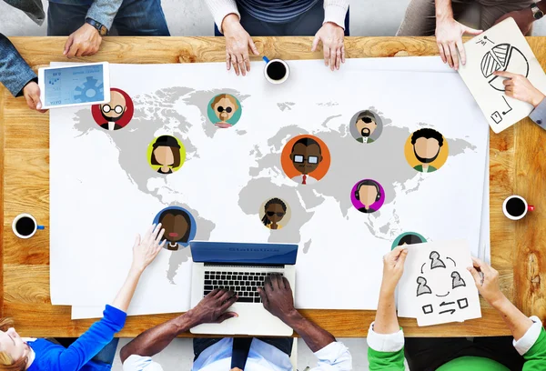 Global Community World People Social Networking Connection — Stock Photo, Image