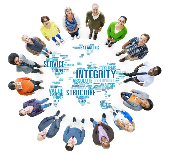 Integrität Ehrlichkeit Aufrichtigkeit Vertrauen Zuverlässigkeit Konzept — Stockfoto