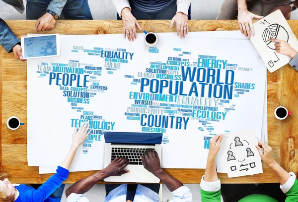 世界人口的全球人民社会国际 — 图库照片