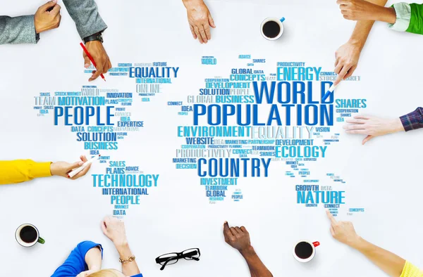 Concept de population mondiale mondiale — Photo