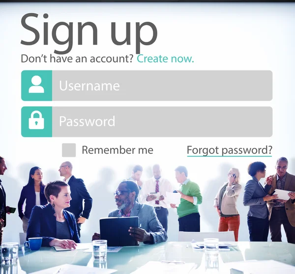 İş adamları ve kayıt oturum açın