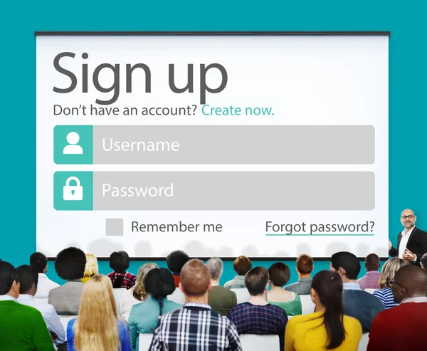 İş adamları ve kayıt oturum açın