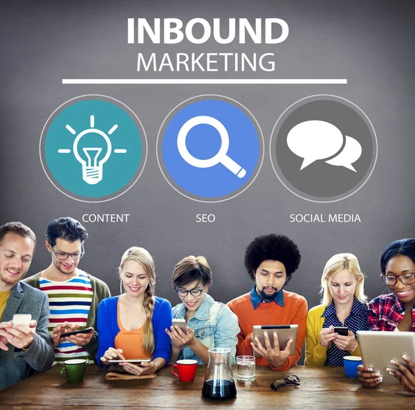 Inbound Marketing Strategiekonzept — Stockfoto