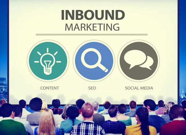 Inbound Marketing Strategiekonzept — Stockfoto