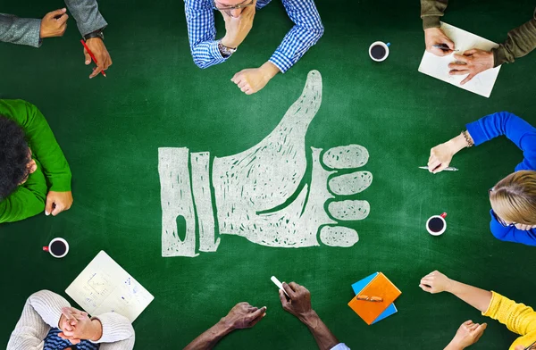 Brainstorming Cooperation Strategy Sharing — Stock Photo, Image