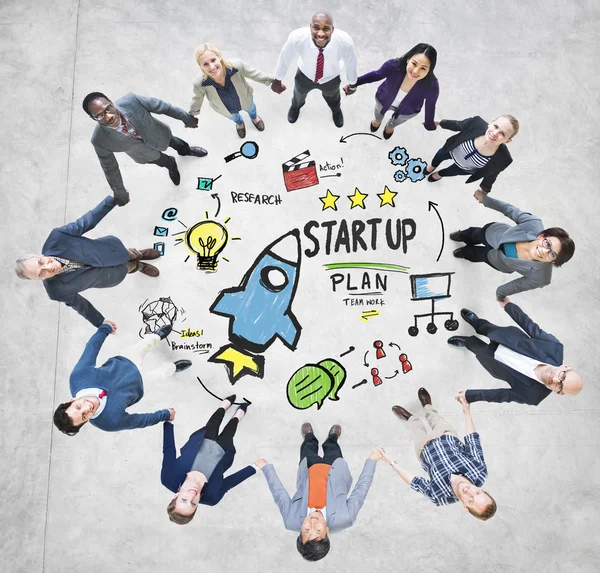 Start Up Concepto de equipo de éxito empresarial —  Fotos de Stock