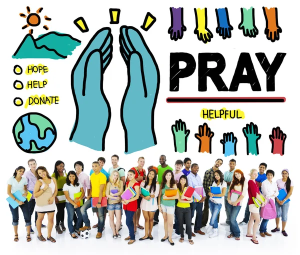 Pray Praying Hope Religion Concept — Stock Photo, Image