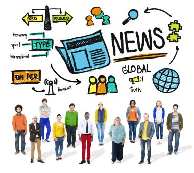 News Journalism Information Publication Concept clipart