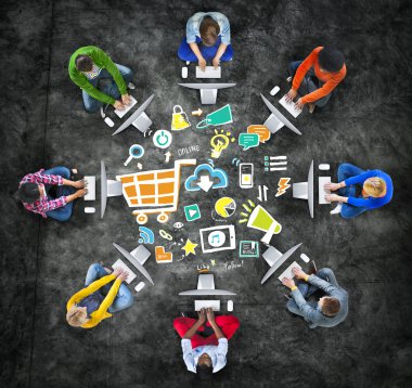 Online Marketing Connection Concept