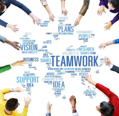 Küresel insan tartışma toplantı desteklemek ekip çalışması