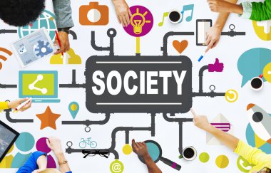 Toplum sosyal medya sosyal ağ bağlantısı