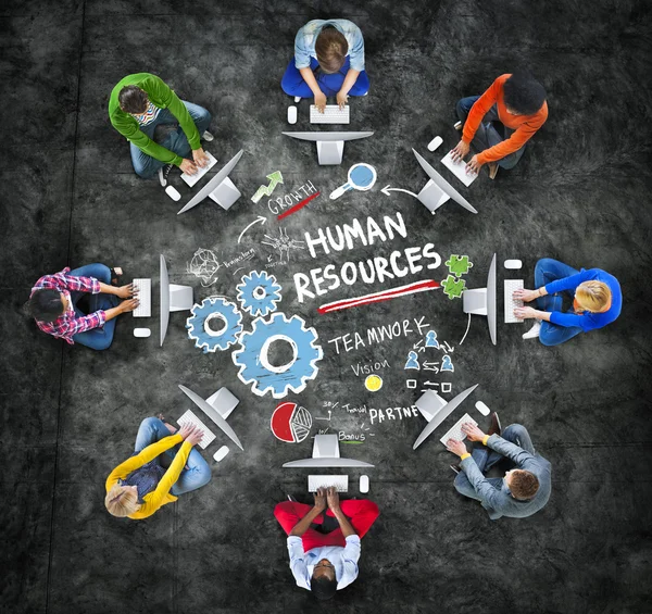 Emberi erőforrások csapatmunka-szemlélet — Stock Fotó