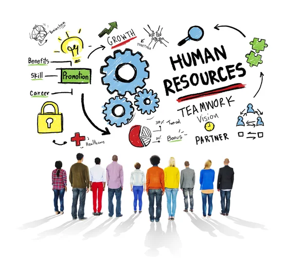Conceito de trabalho em equipe de recursos humanos — Fotografia de Stock