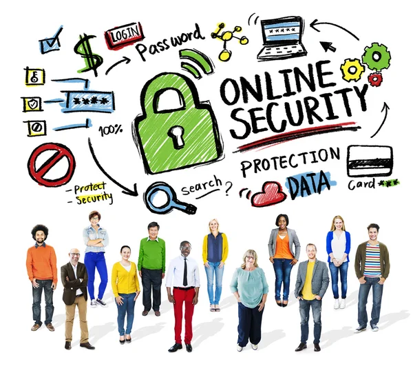 Concepto de protección de seguridad en línea — Foto de Stock