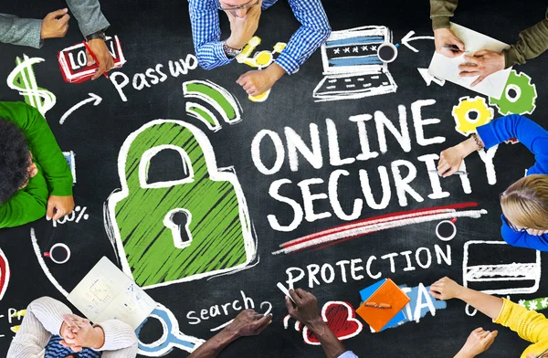 Koncepcji ochrony bezpieczeństwa online — Zdjęcie stockowe