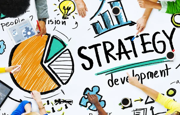 Strategie ontwikkeling Marketing Concept — Stockfoto