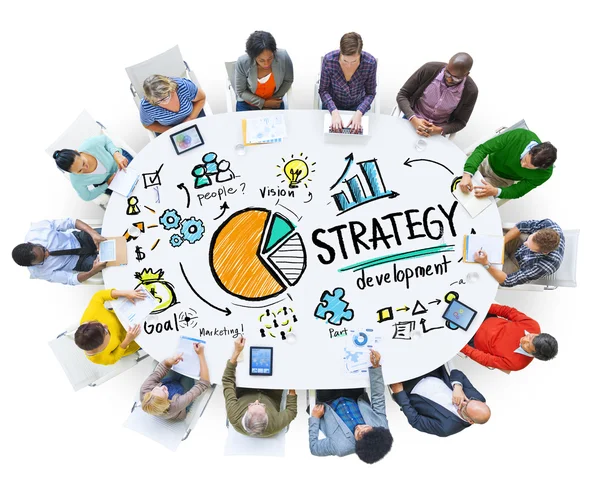 Desarrollo de Estrategia Concepto de Marketing — Foto de Stock