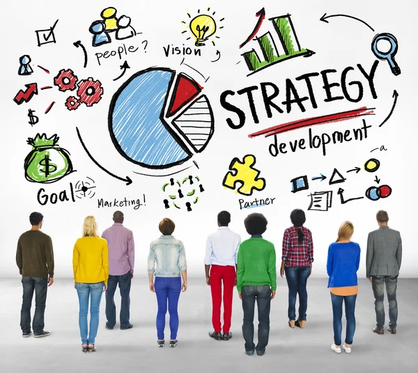 Desarrollo de Estrategia Concepto de Marketing —  Fotos de Stock
