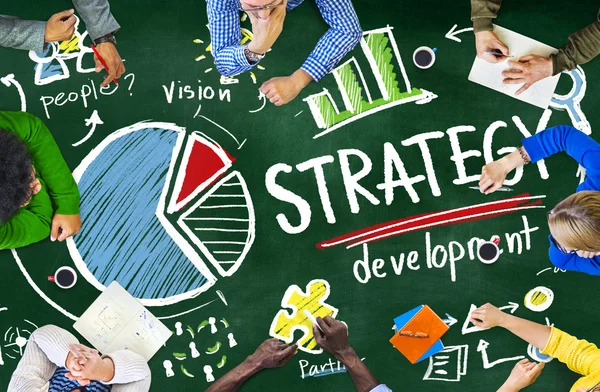 Strategie ontwikkeling Marketing Concept — Stockfoto