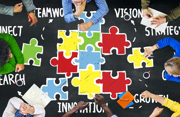Teamwork Team Connection Strategy Concept — Stock Photo, Image