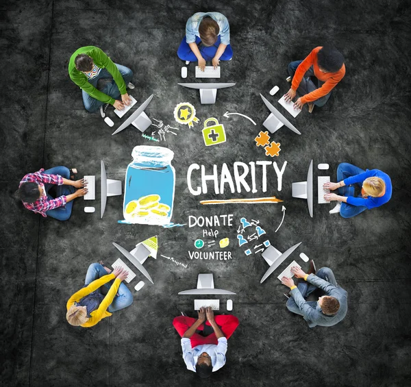 Helpen doneren liefdadigheid Concept — Stockfoto