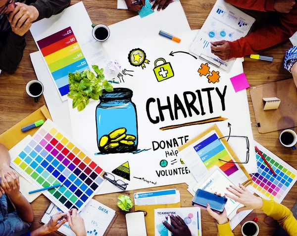 Poskytnout pomoc darovat Charity koncepce — Stock fotografie