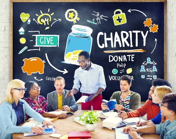 Hilfe spenden Charity-Konzept — Stockfoto