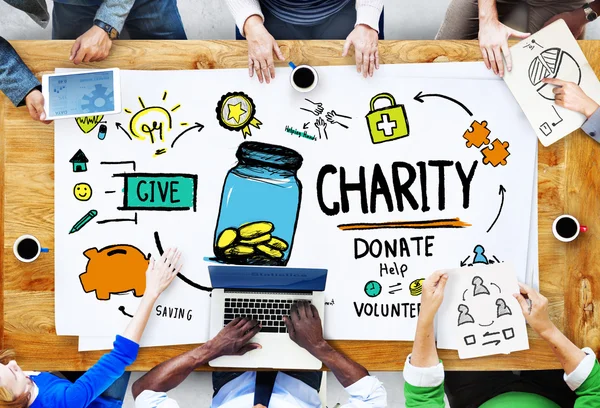 Helpen doneren liefdadigheid Concept — Stockfoto
