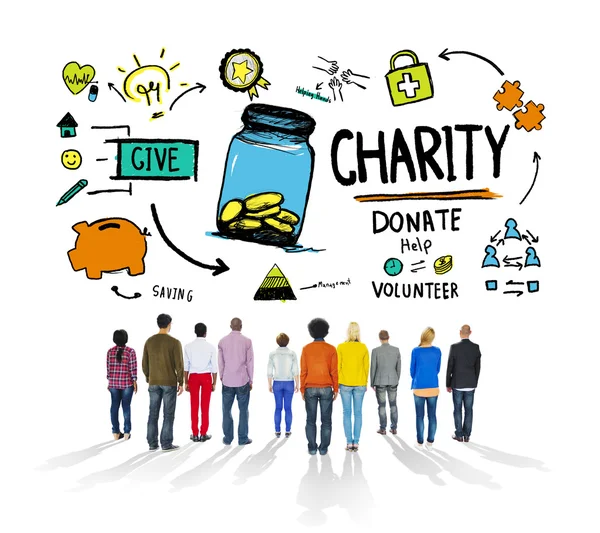 Samhörighet hjälp donera välgörenhet koncept — Stockfoto