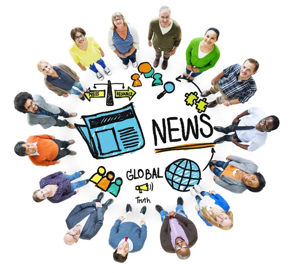 Nyheter journalistik Information koncept — Stockfoto
