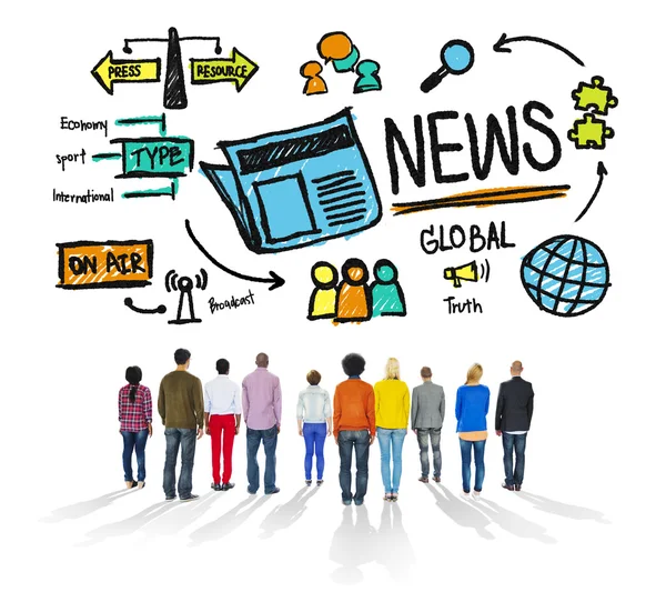 News Giornalismo Informazione Pubblicazione Concetto — Foto Stock