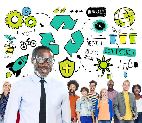 Recycle Reuse Reduce Bio Eco Friendly Environment — Stock Photo, Image