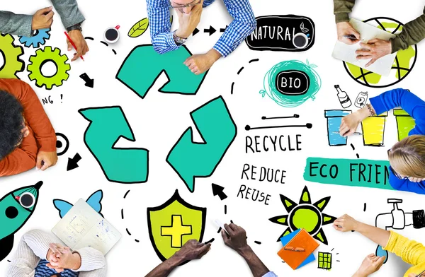 Recycle hergebruik verminderen Bio Eco vriendelijke omgeving — Stockfoto