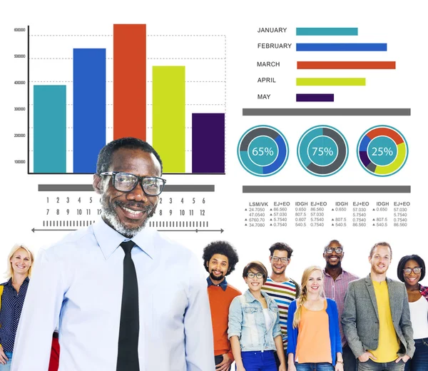 Diversity Casual People Strategie Führung Teamkonzept — Stockfoto