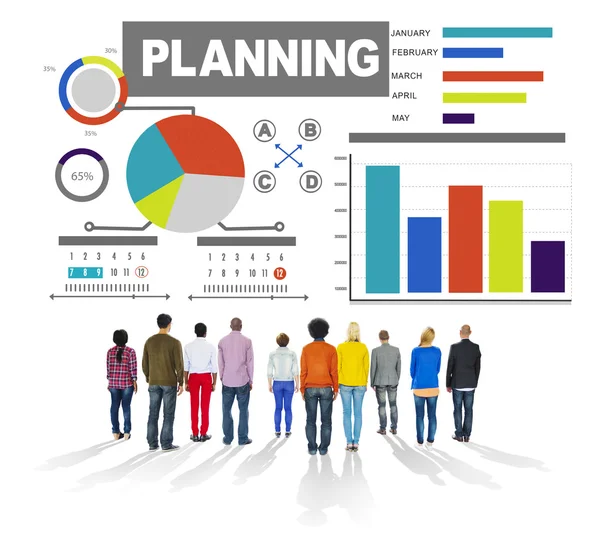 Diversiteit groep en Planning strategie visie Concept — Stockfoto