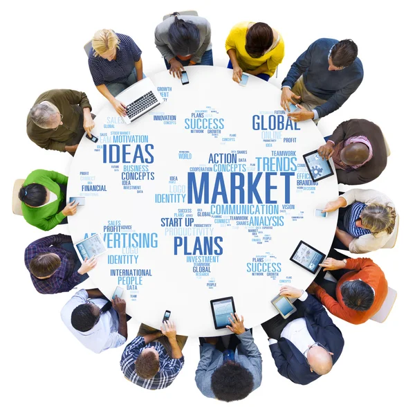 Comércio global de marketing de negócios — Fotografia de Stock