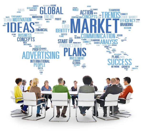 Negócios de Mercado Comércio Global de Marketing de Negócios — Fotografia de Stock