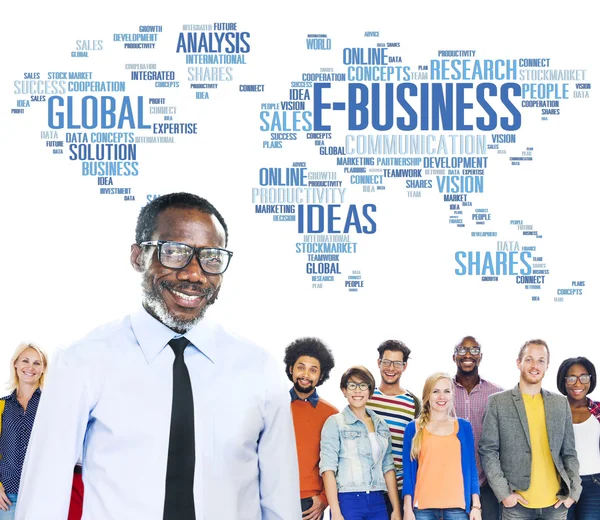 E-Business Global Business handel Online världen — Stockfoto