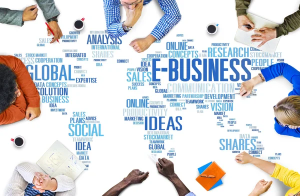 E-Business Global Business Commerce Online World — Stock Photo, Image