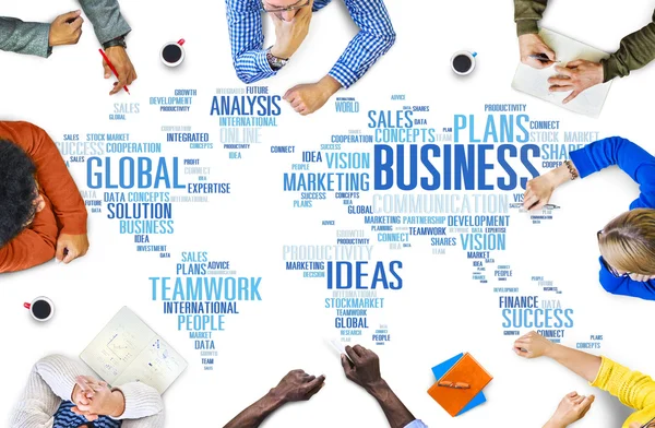 Business Global World Plans Organizzazione Imprese — Foto Stock