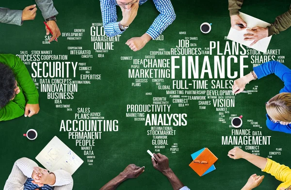 Finanças Globais Negócios Marketing Financeiro Dinheiro — Fotografia de Stock