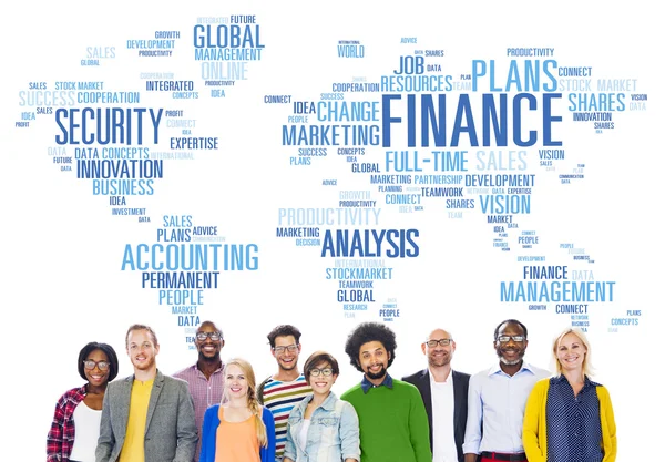 Finanza Globale Affari Finanziari Marketing Soldi — Foto Stock