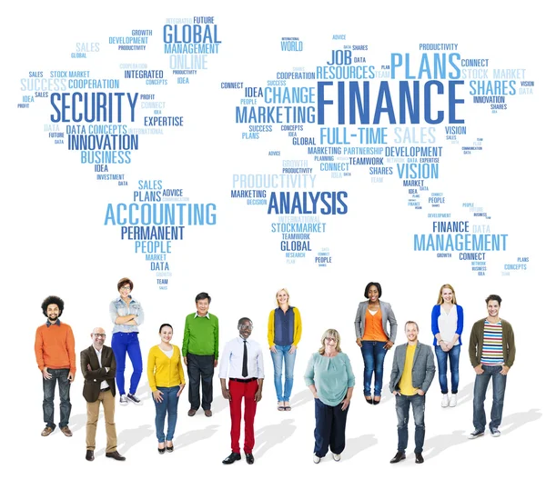 Finanzas globales Negocios Marketing financiero Dinero —  Fotos de Stock