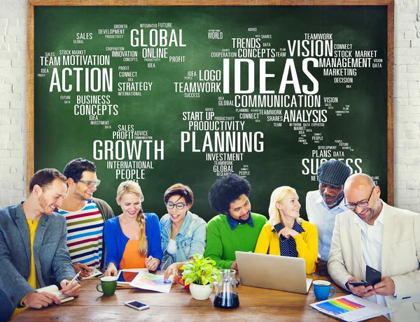 Global People Discussion Meeting Creativity Ideas — Stock Photo, Image