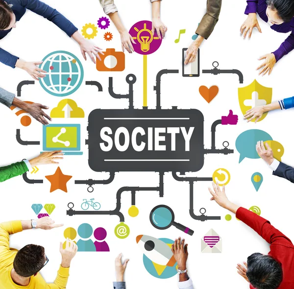 Society Social Media Social Networking Connection — Stock Photo, Image